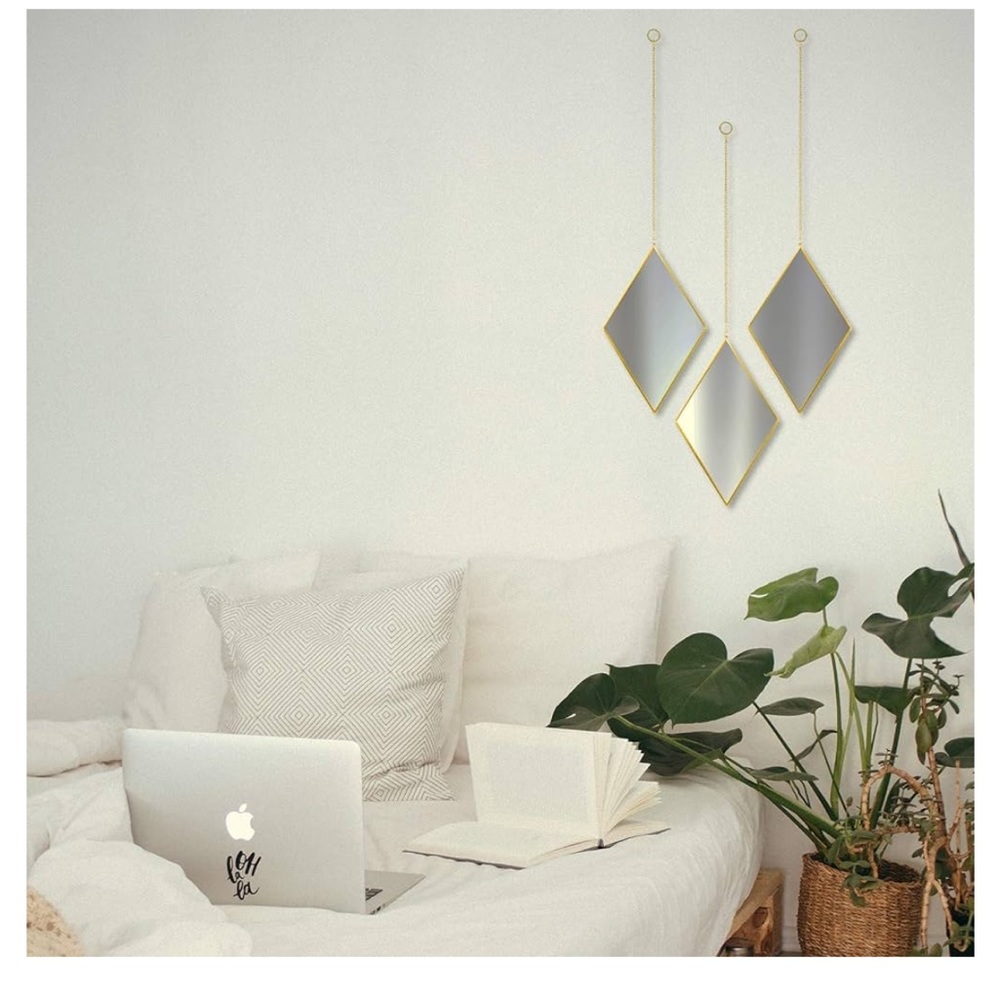 Diamond Shaped Accent Mirrors